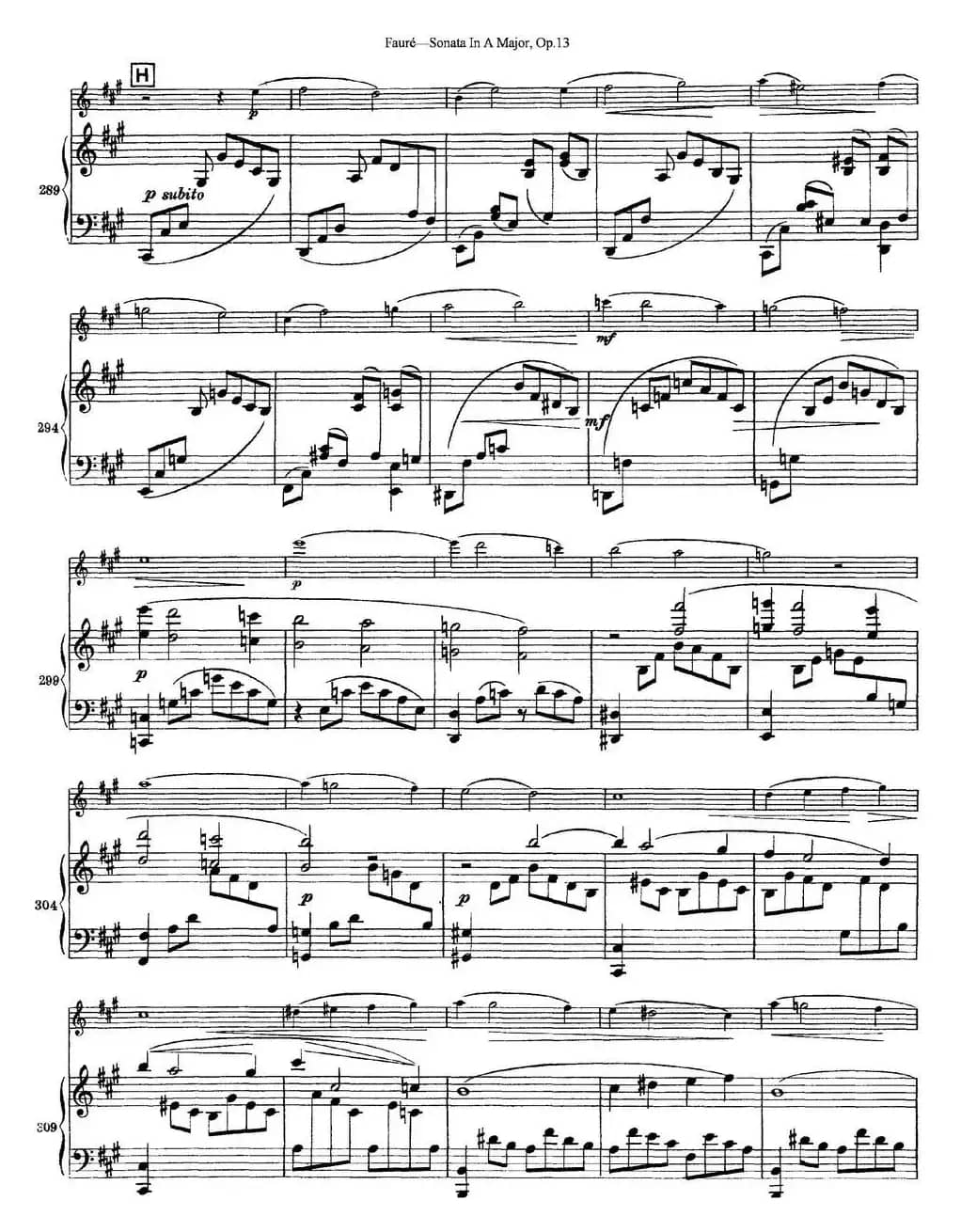 Violin Sonata No.1 Op.13（小提琴+钢琴伴奏）