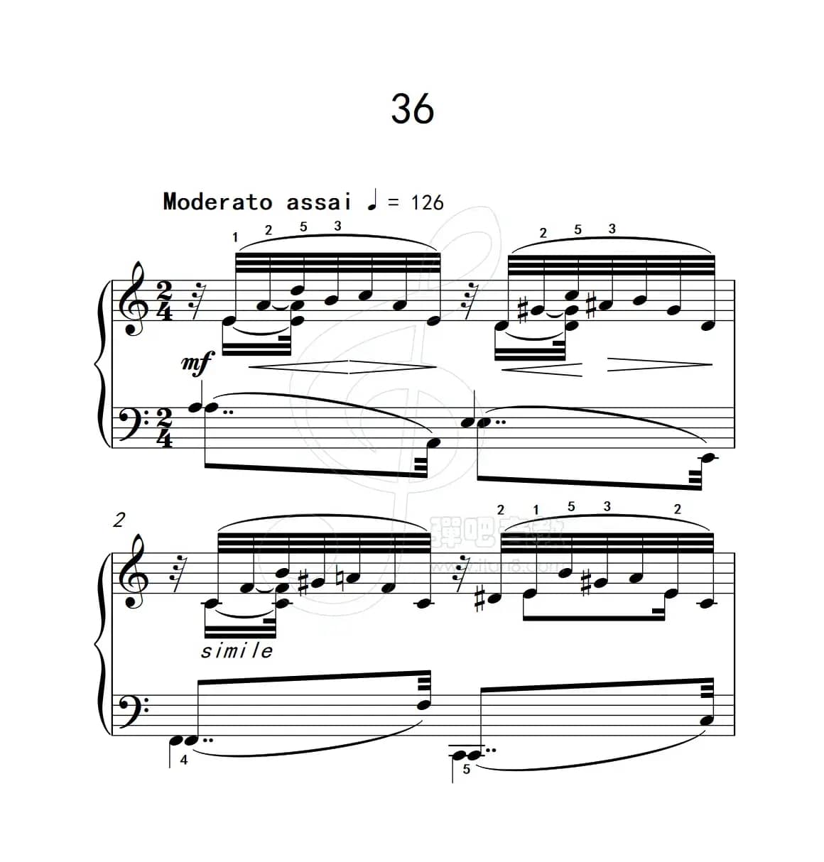 练习曲 36（克拉莫钢琴练习曲60首）