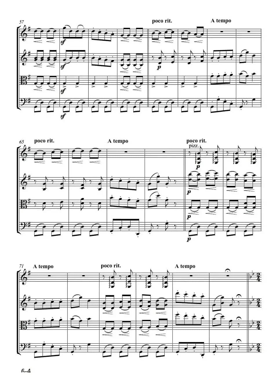 匈牙利舞曲（弦乐四重奏）