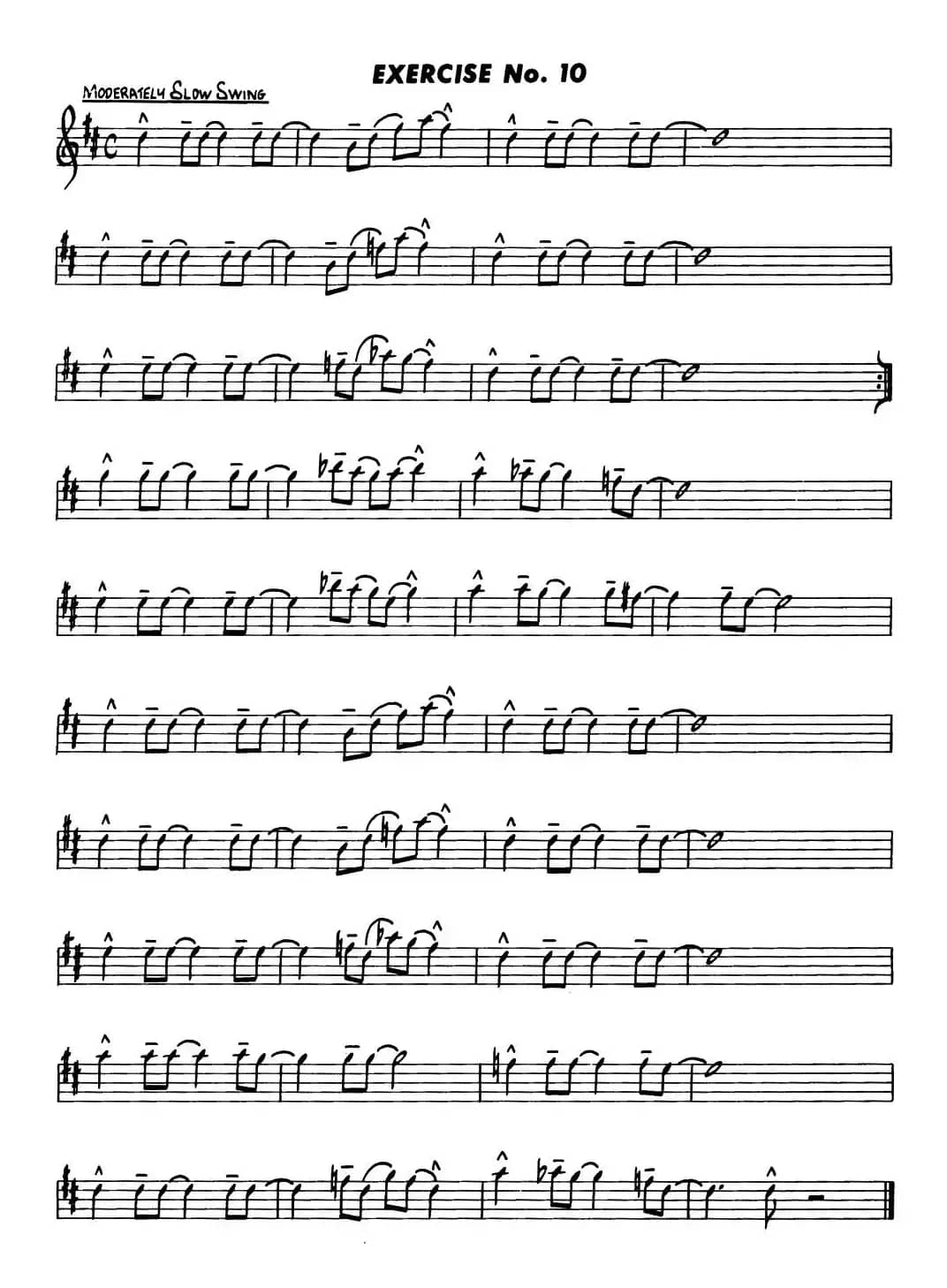Basic Jazz Conception for saxophone（EXERCISE No.10）