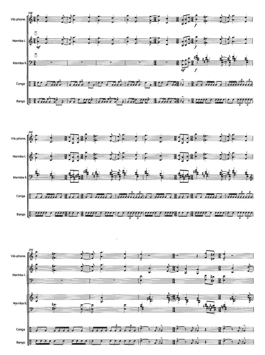 轻飏（为五人打击乐而作）