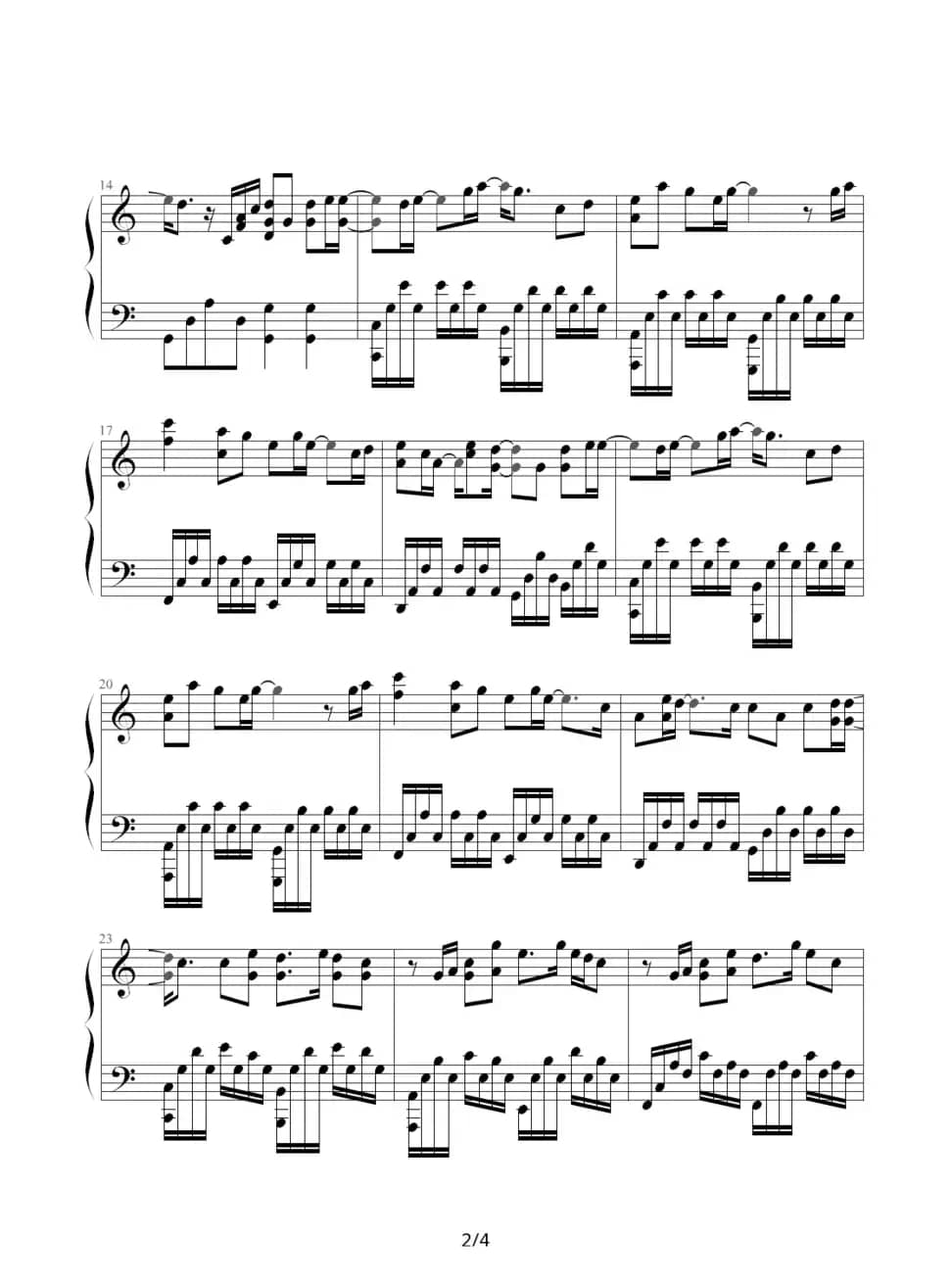 发如雪（《蛐蛐钢琴网》2个版本）