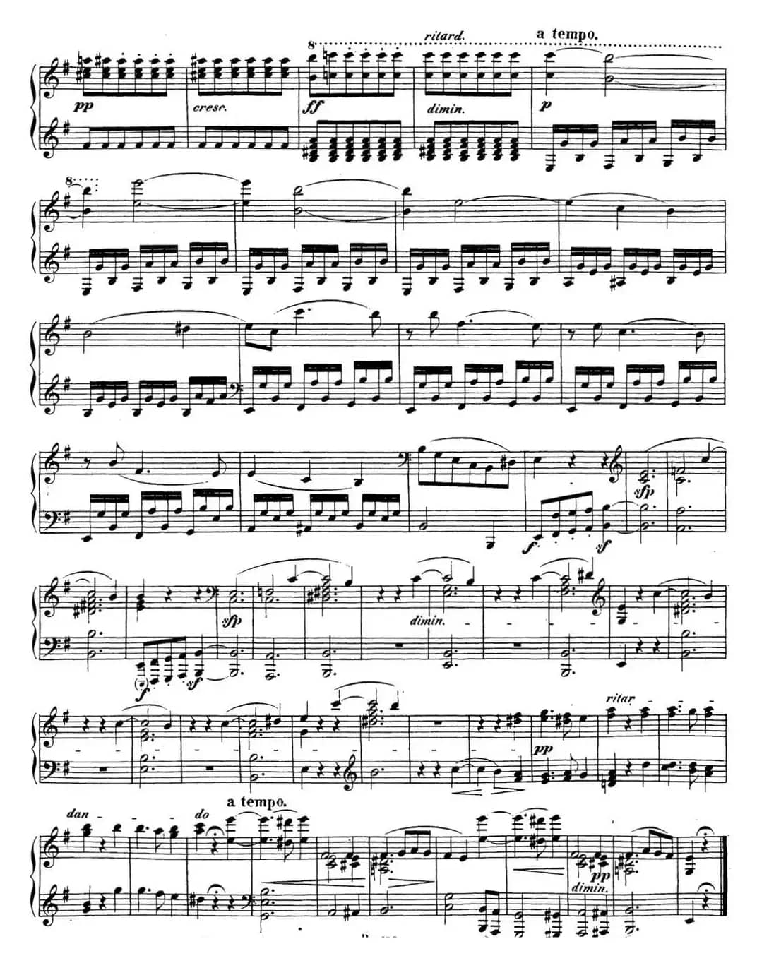 贝多芬钢琴奏鸣曲27 e小调 Op.90 E minor