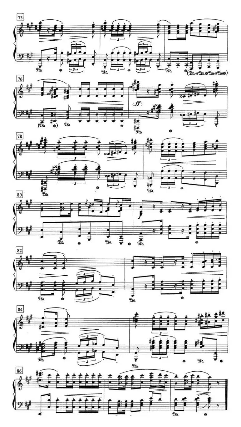 钢琴教程第八级 中外乐曲（A大调波兰舞曲 Op.40 No.1）