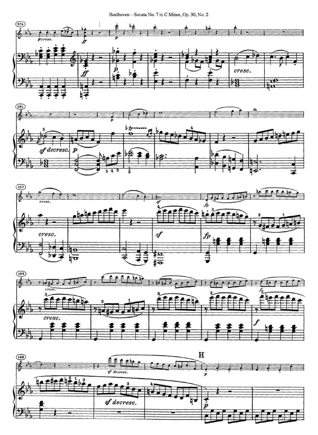 Violin Sonata No.7 in C Minor Op.30 No.2（小提琴+钢琴伴奏）