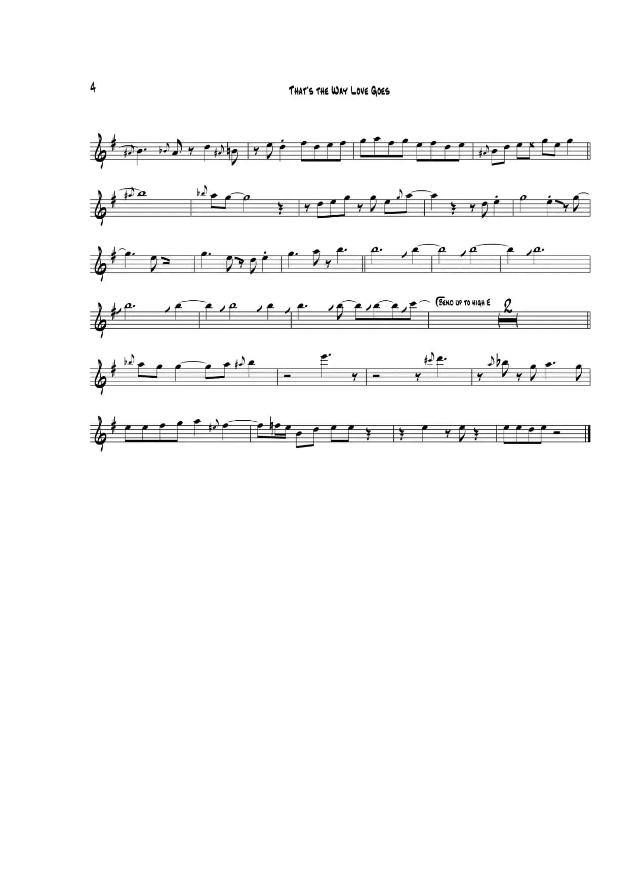 Thats The Way Love Goes（中音萨克斯）