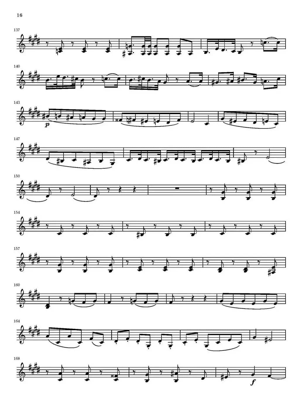 String Quartet nr.18 in E minor（E小调弦乐四重奏）（第二小提琴分谱）