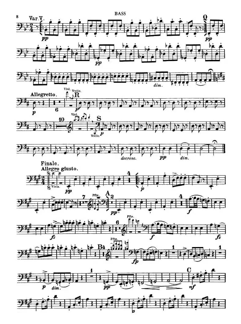 TROUT QUINTET（鳟鱼五重奏）（BASS分谱）