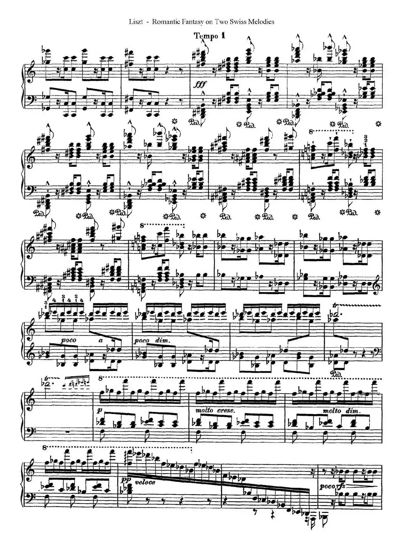 Romantic Fantasy on 2 Swiss Melodies Op.5（浪漫幻想曲）