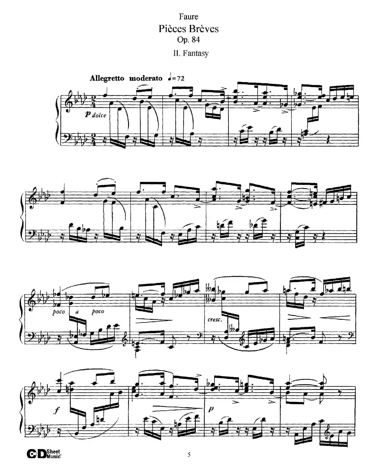 Pieces Breves Op.84（Ⅱ）