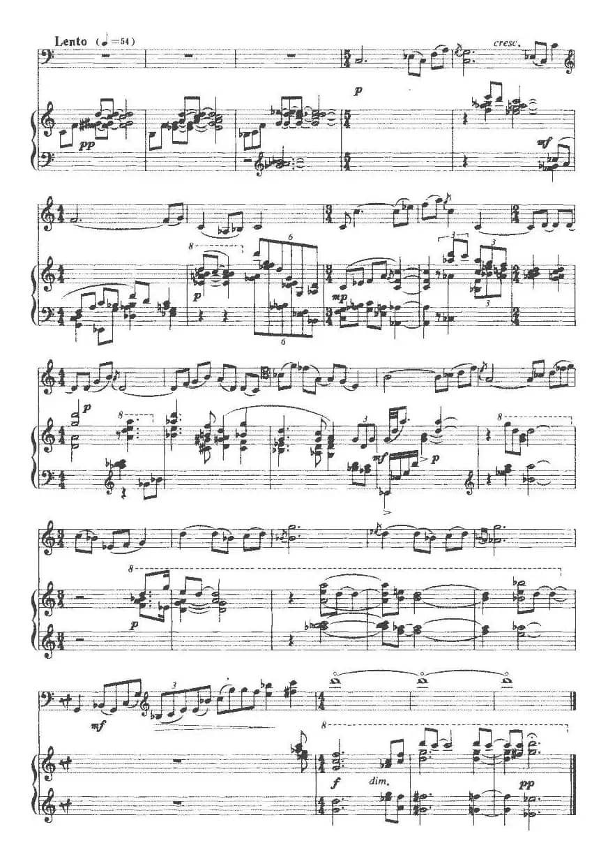 奏鸣曲第二乐章（大提琴+钢琴）