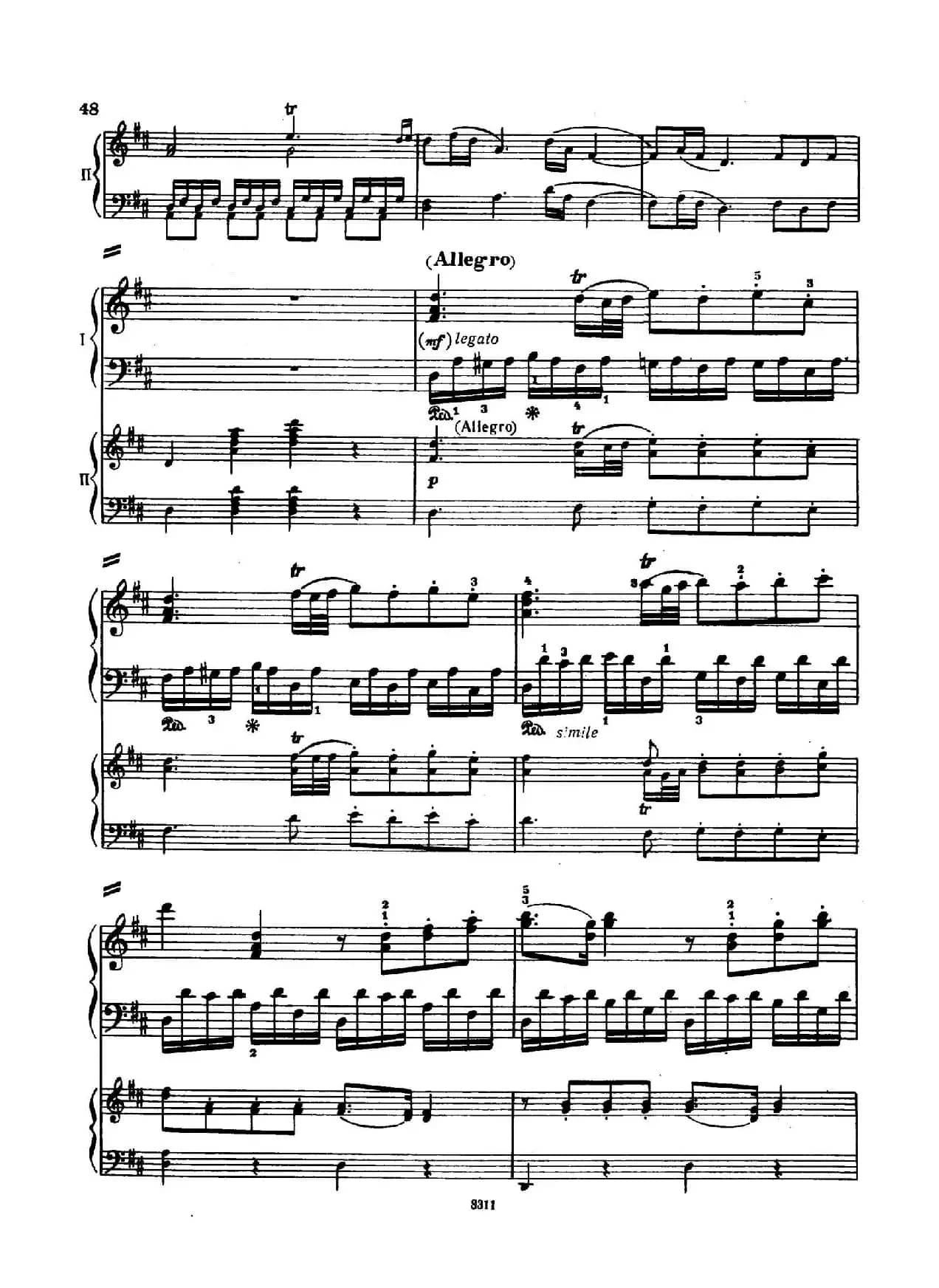 Concerto no 5 K 175 - 2 Piano（Ⅰ）