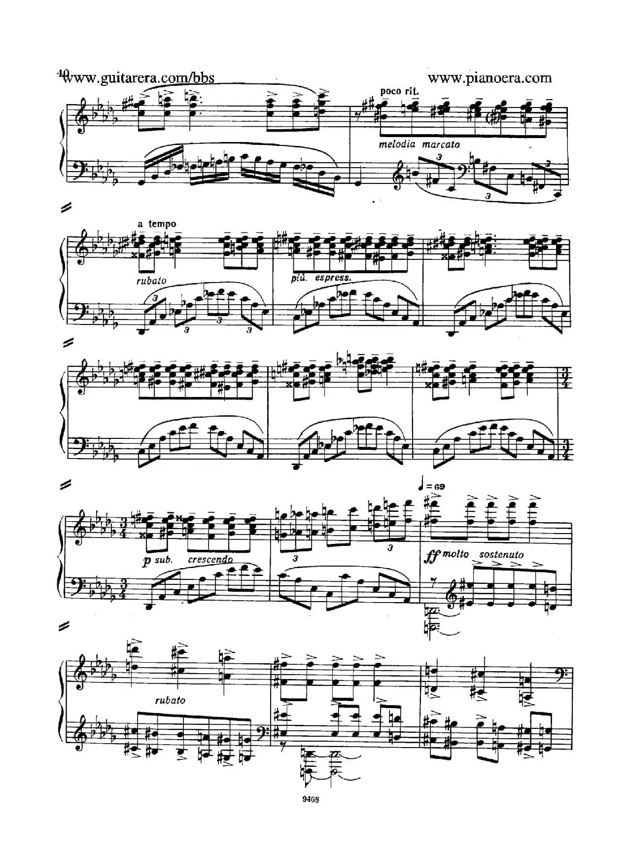 Piano Concerto in D-flat Major Op.37（降D大调钢琴协奏曲·Ⅰ·双钢琴）