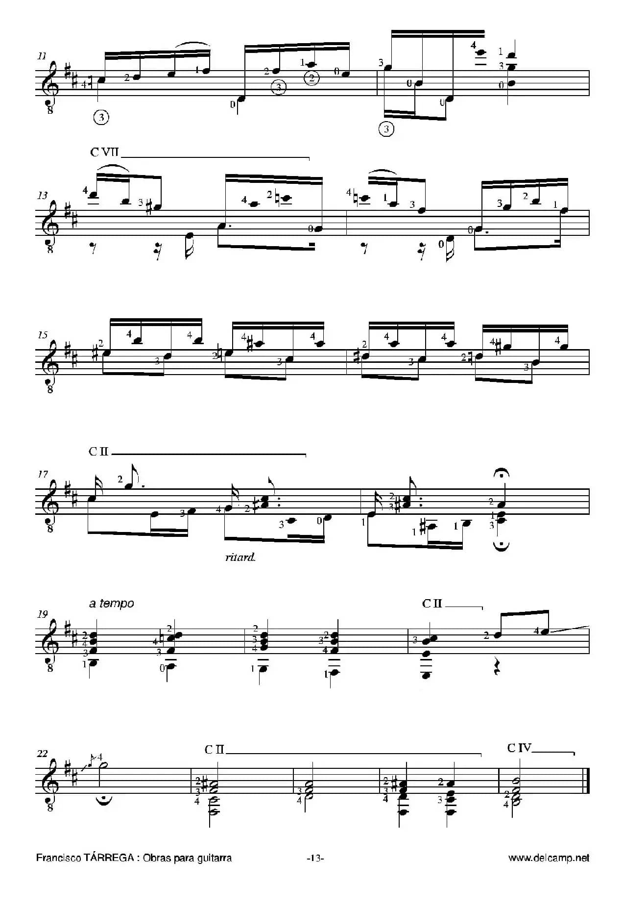 《塔雷加作品全集》第1部分（古典吉他）