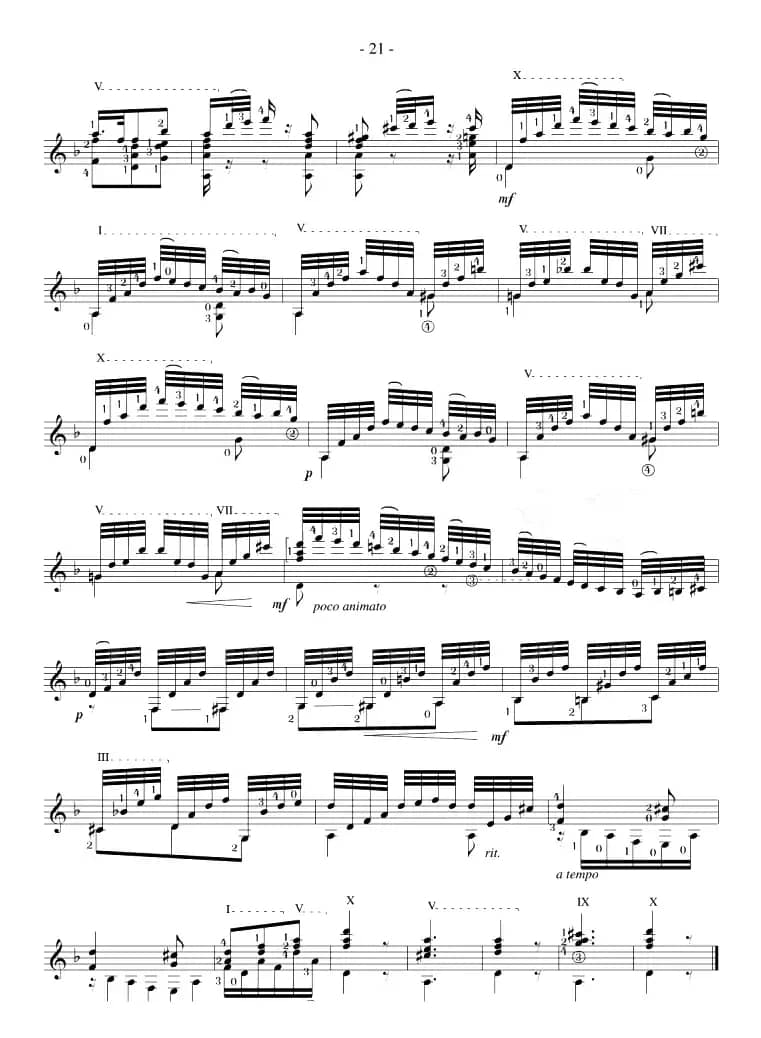 Napoleon Coste《25 Studies,Op.38》（STUDY 24）