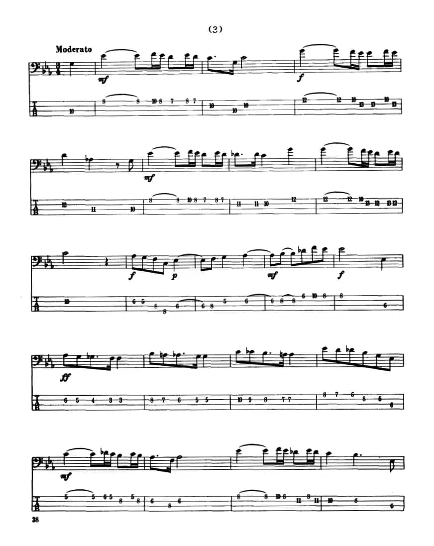 电贝司专业等级第五级(三、自选曲目)