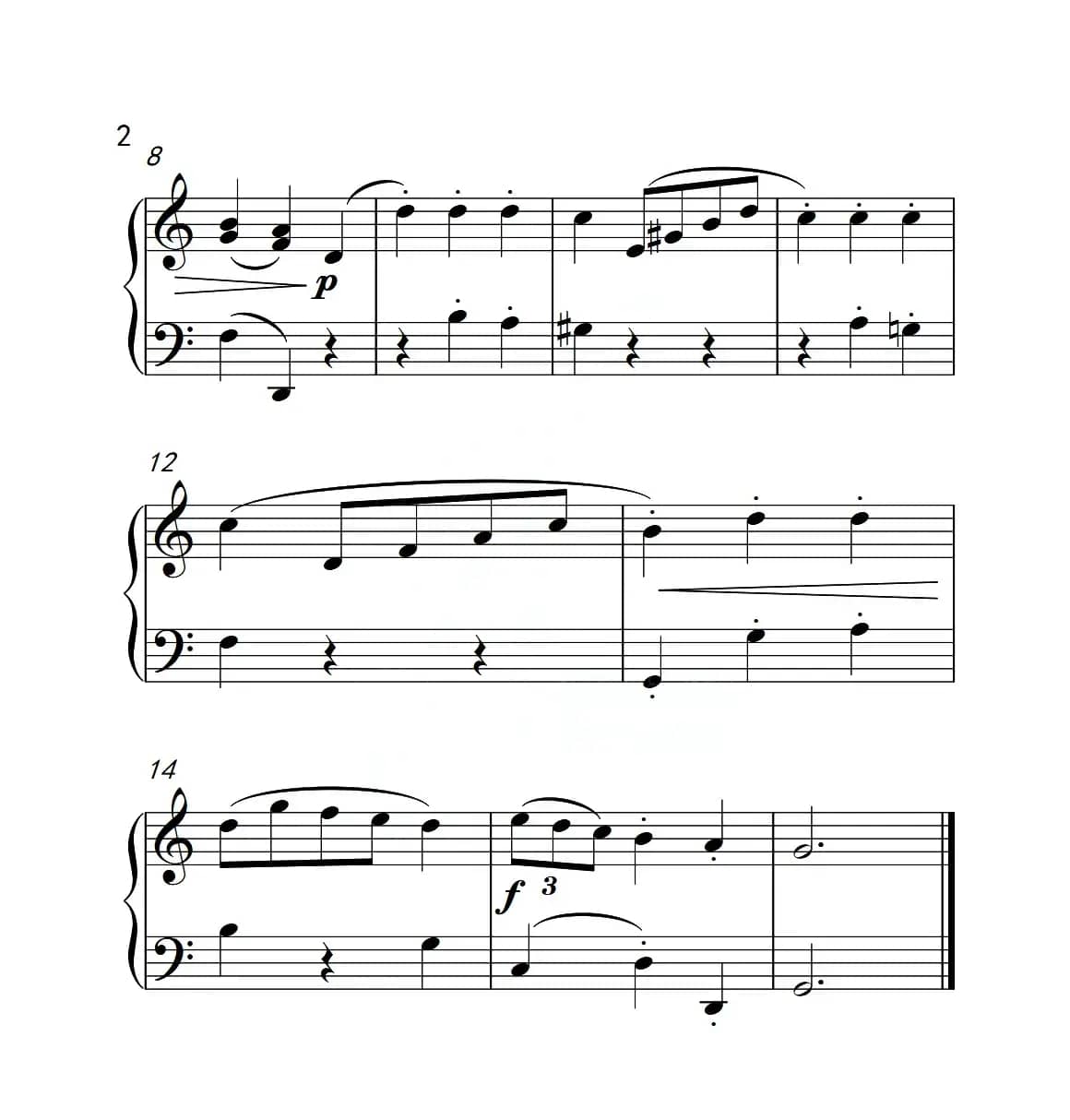 第一级B组 小步舞曲（中国音乐学院钢琴考级作品1~6级）