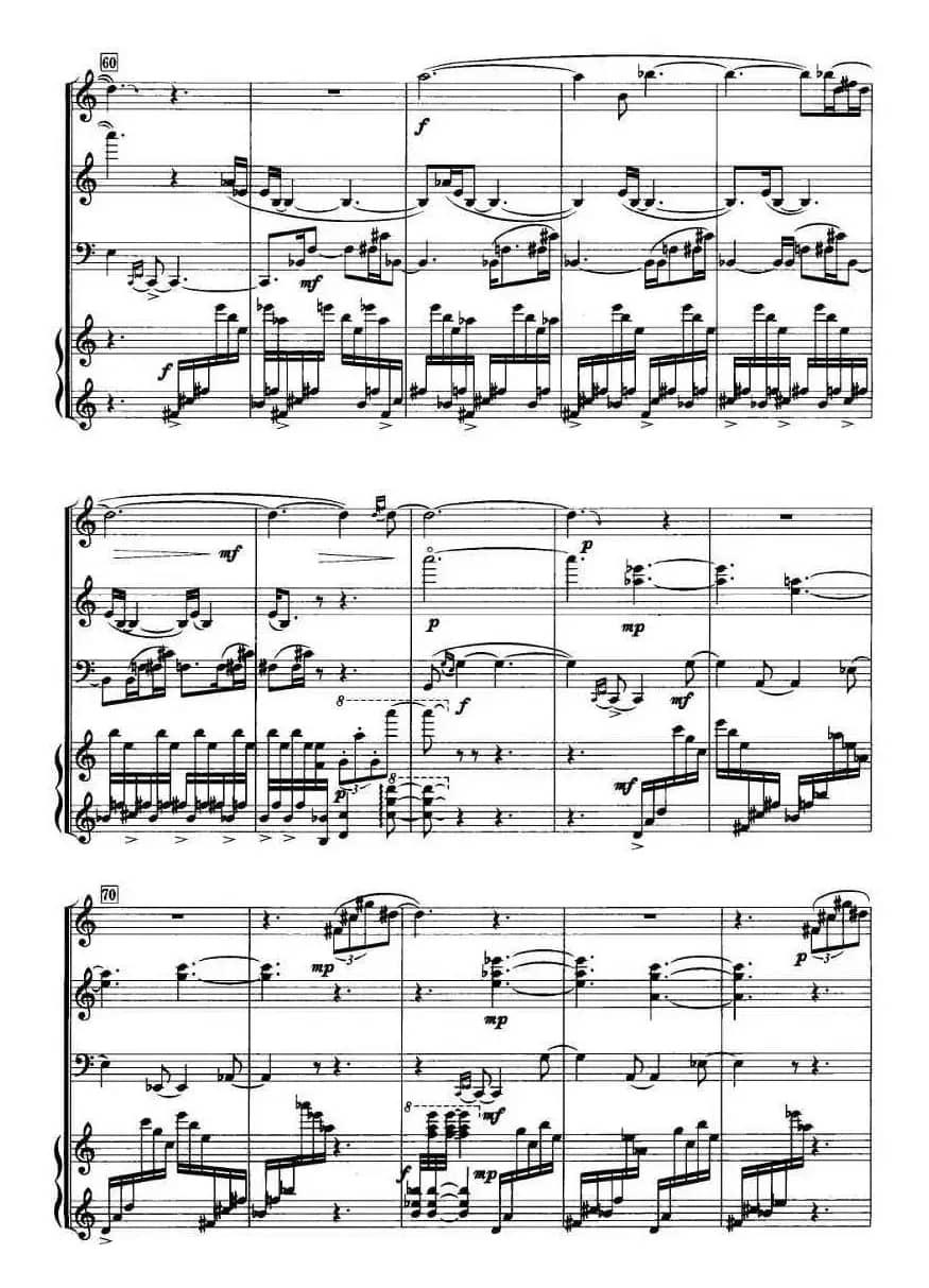 飞歌（单簧管+小提琴+大提琴+钢琴）