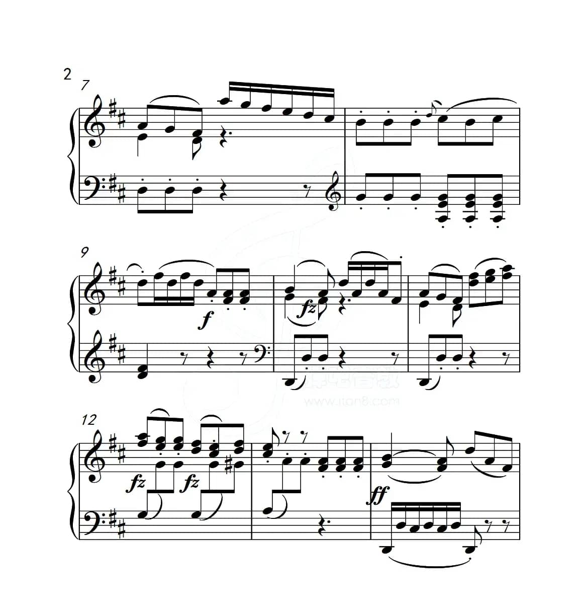 第五级B组 回旋曲（中国音乐学院钢琴考级作品1~6级）