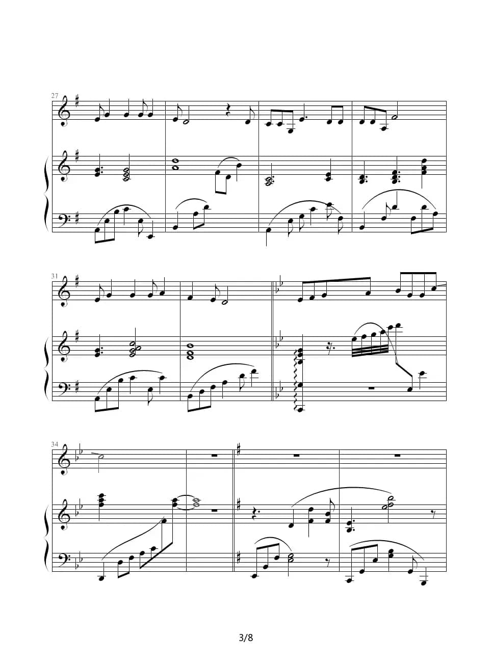 Ending（钢琴伴奏谱）