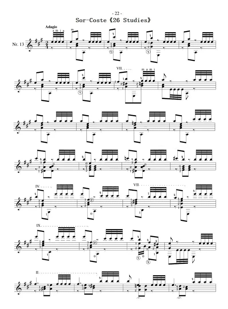 Sor-Coste《26 Studies》（STUDY 13）