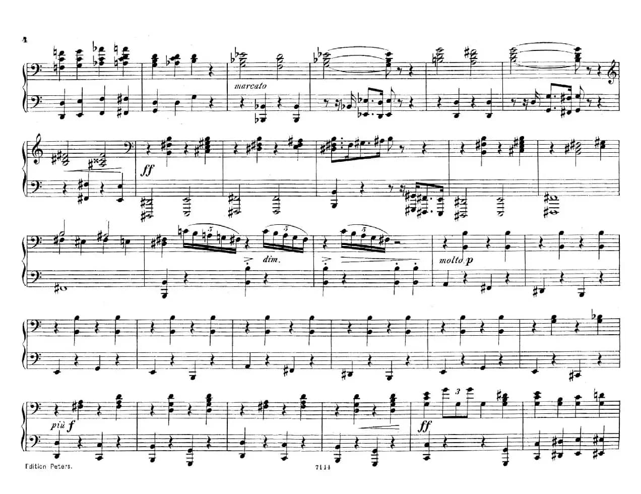 Deux Morceaux Pour Quatre Mains Op.43(2首四手联弹小品·1)