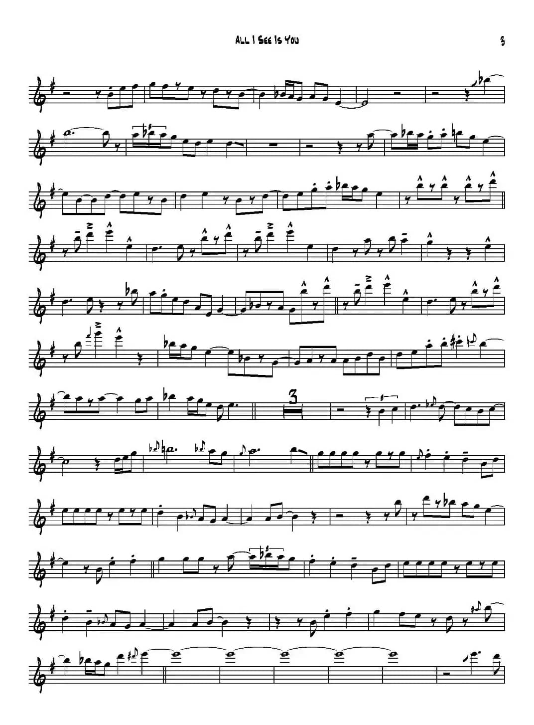 All I See IsYou（次中音萨克斯）