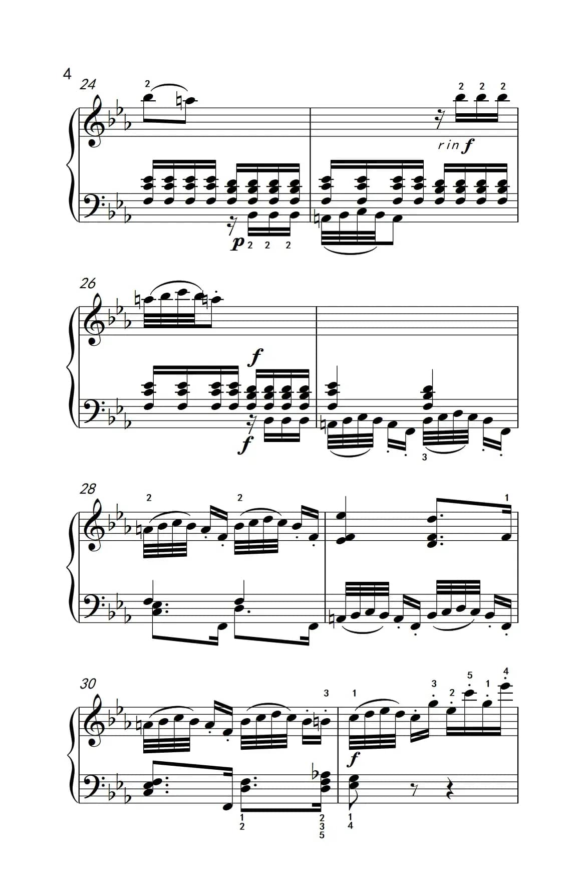 奏鸣曲 Opus 7 第四乐章（贝多芬奏鸣曲集 2）