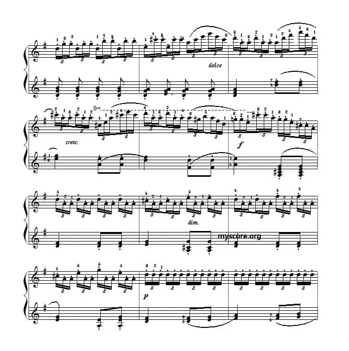 车尔尼（Czerny）849第12首曲谱及练习指导