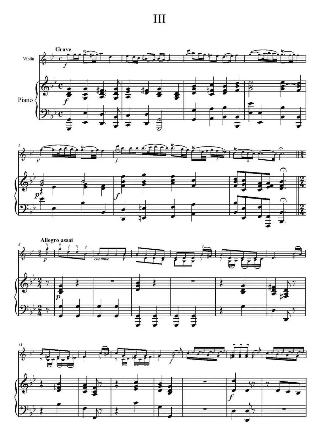 Devil's Trill（III、小提琴+钢琴伴奏）