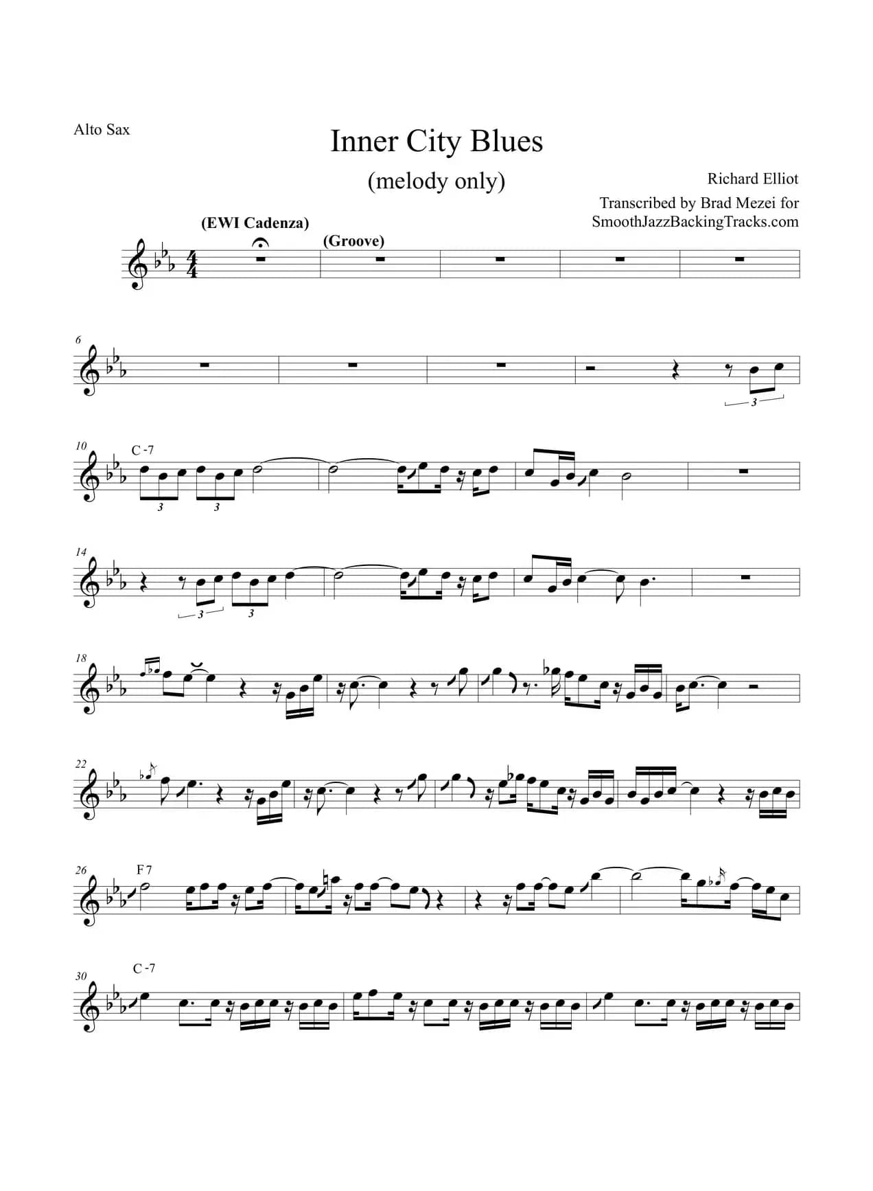 Inner City Blues（中音萨克斯）