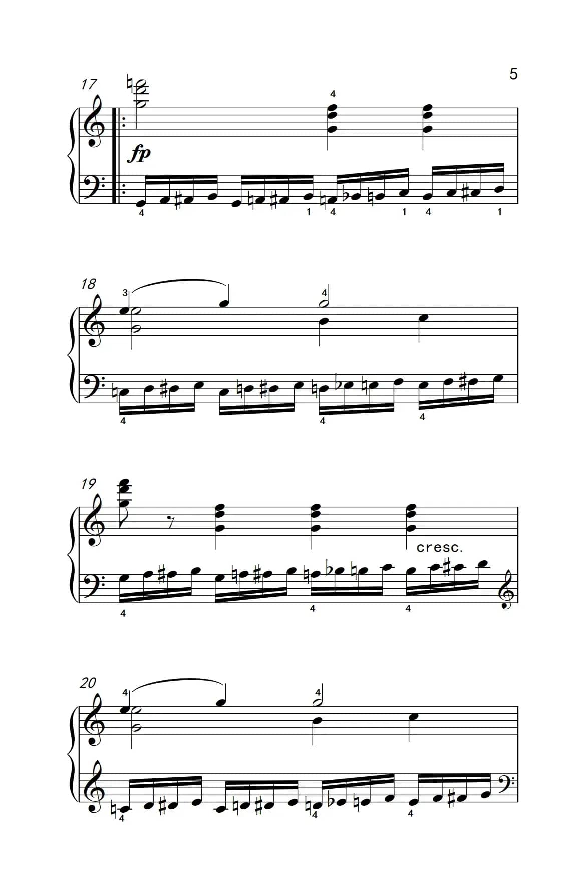 第六级 1.练习曲（中央音乐学院 钢琴（业余）考级教程 4-6级）