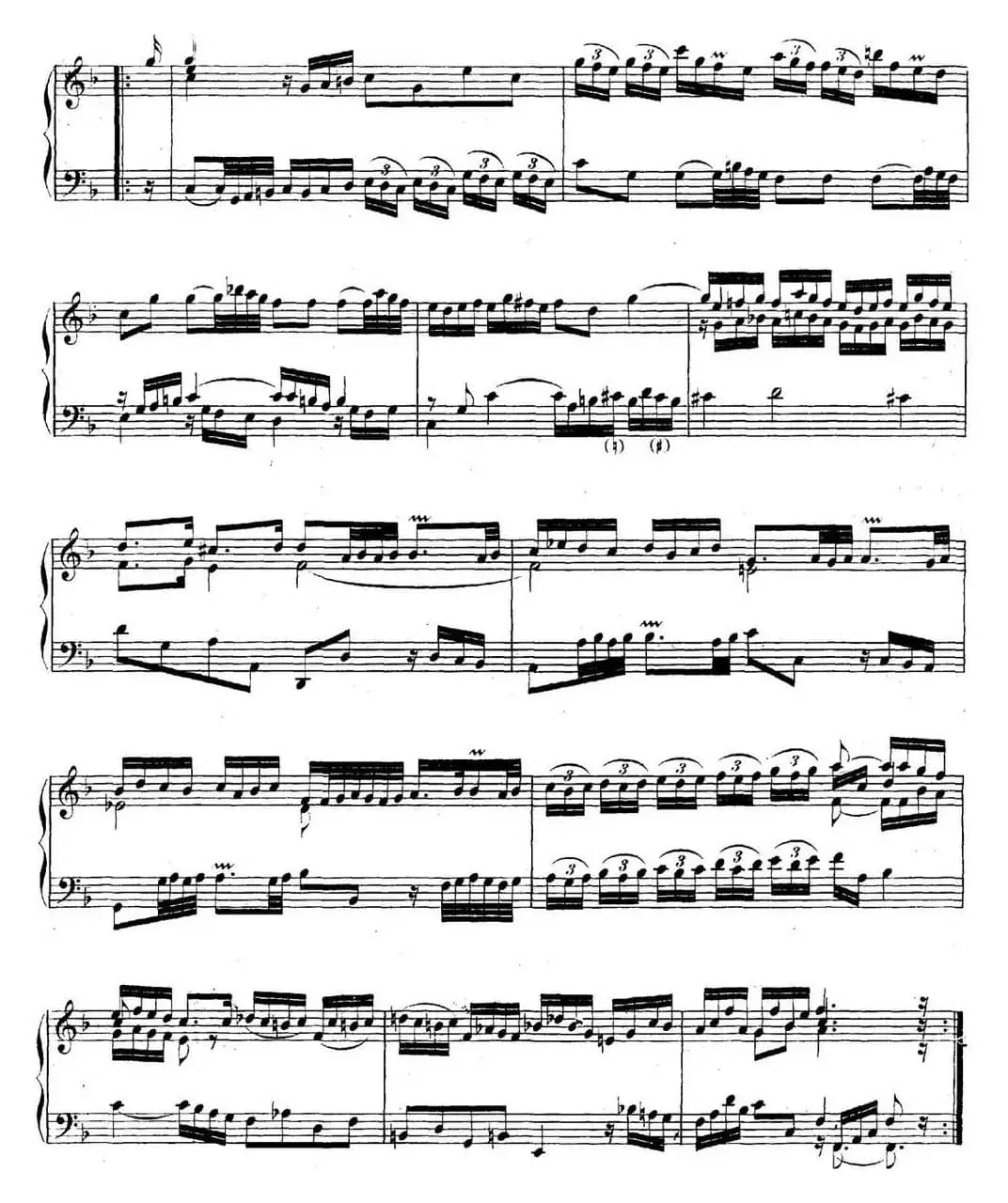 英国组曲No.4 巴赫 F大调 4th Suite BWV 809