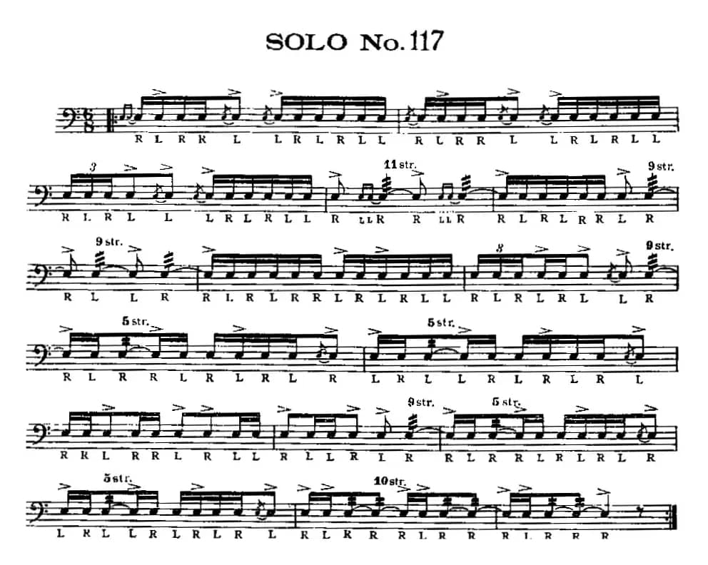 美国军鼓 SOLO No.116-120（爵士鼓谱）