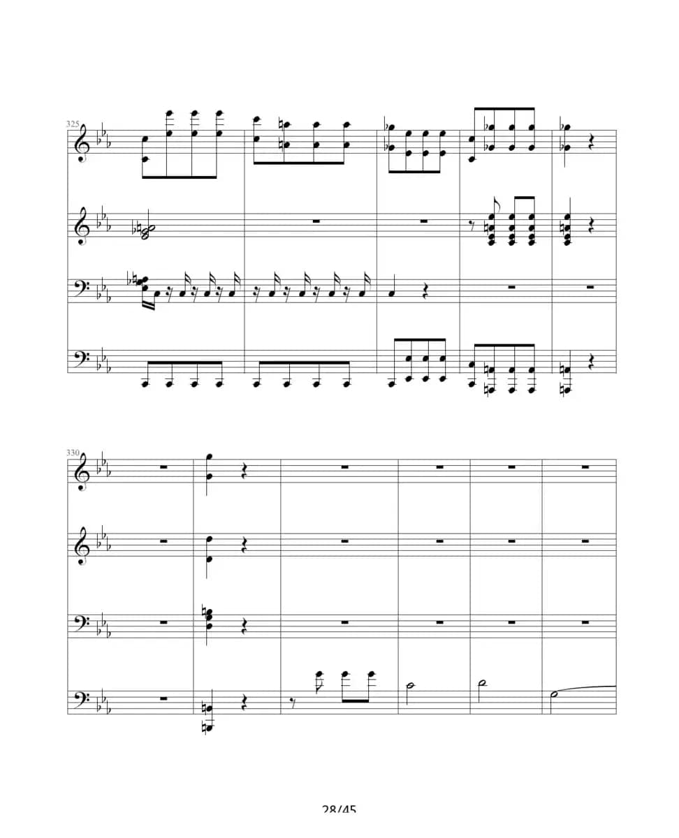 命运交响曲（四手联弹）