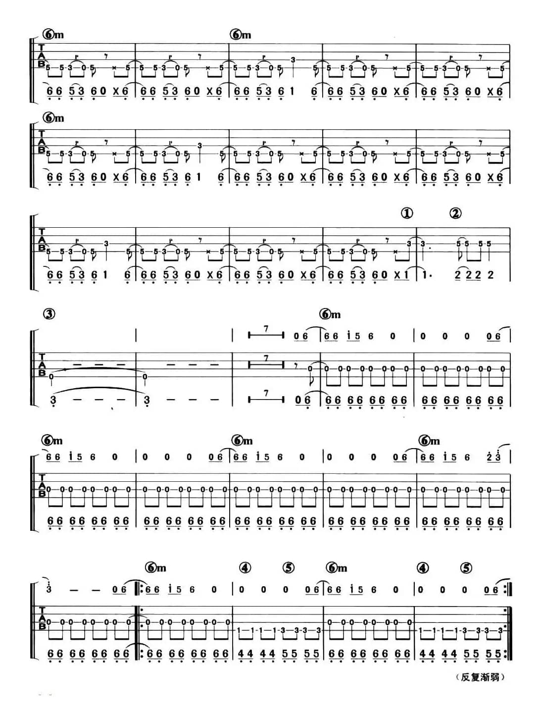 In And Out of Love（贝司谱）