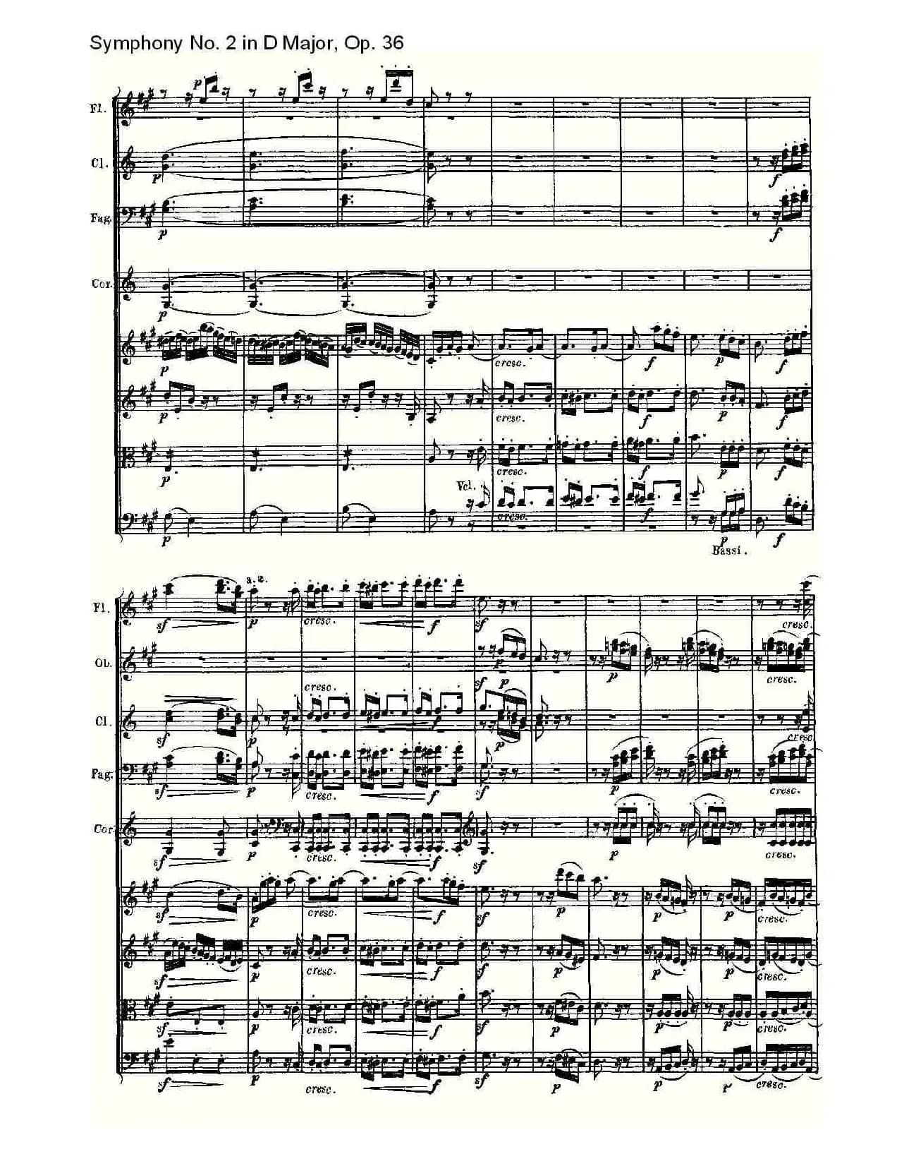 D大调第二交响曲 Op.36 第二乐章