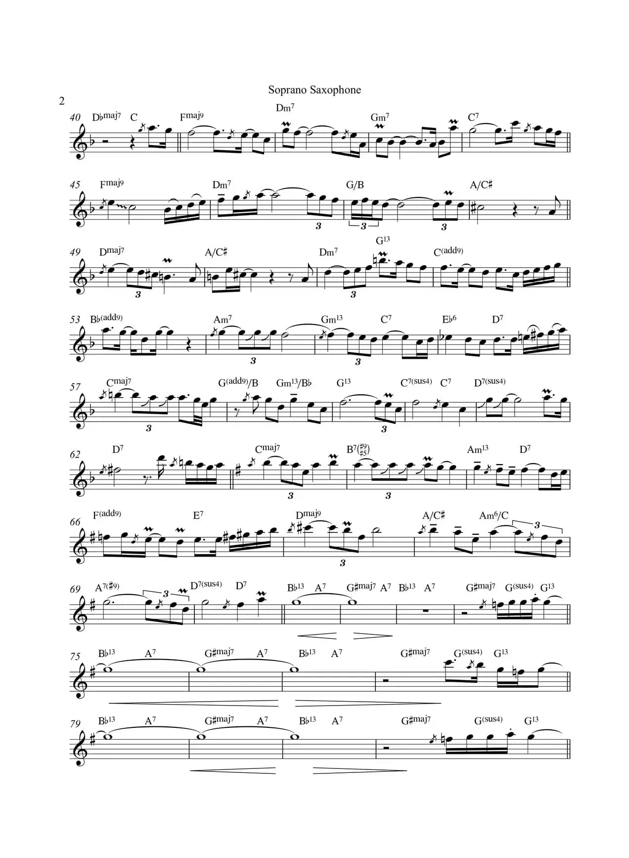 Overjoyed（高音萨克斯）