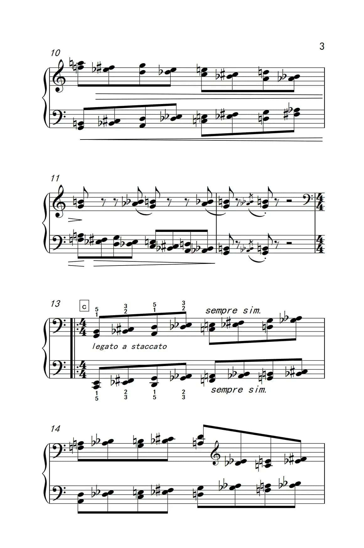 双音练习（巴托克 小宇宙 钢琴教程 5）