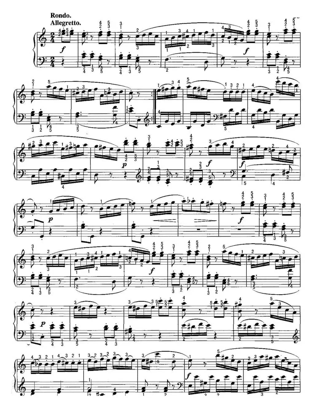 不可不弹的世界钢琴名曲：奏鸣曲（C大调）