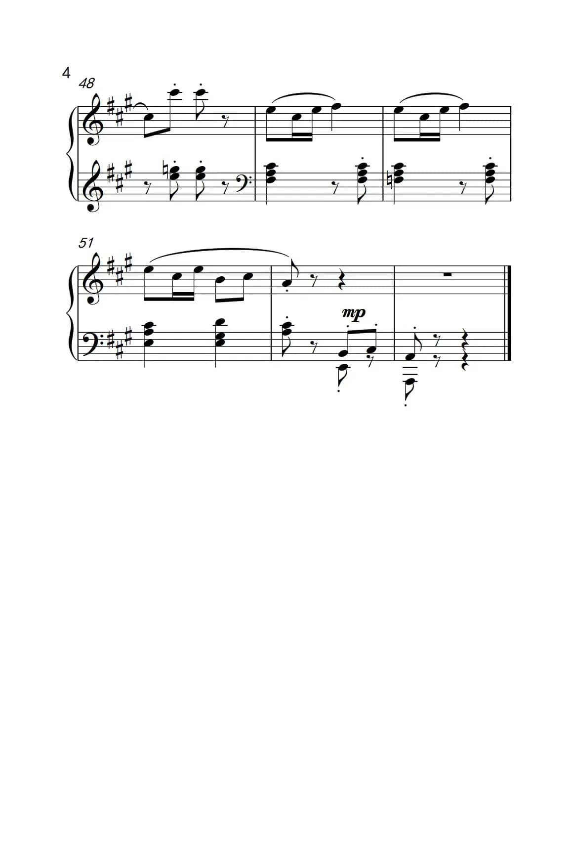 路边的野花不要采（约翰·汤普森 成人钢琴教程 第三册）