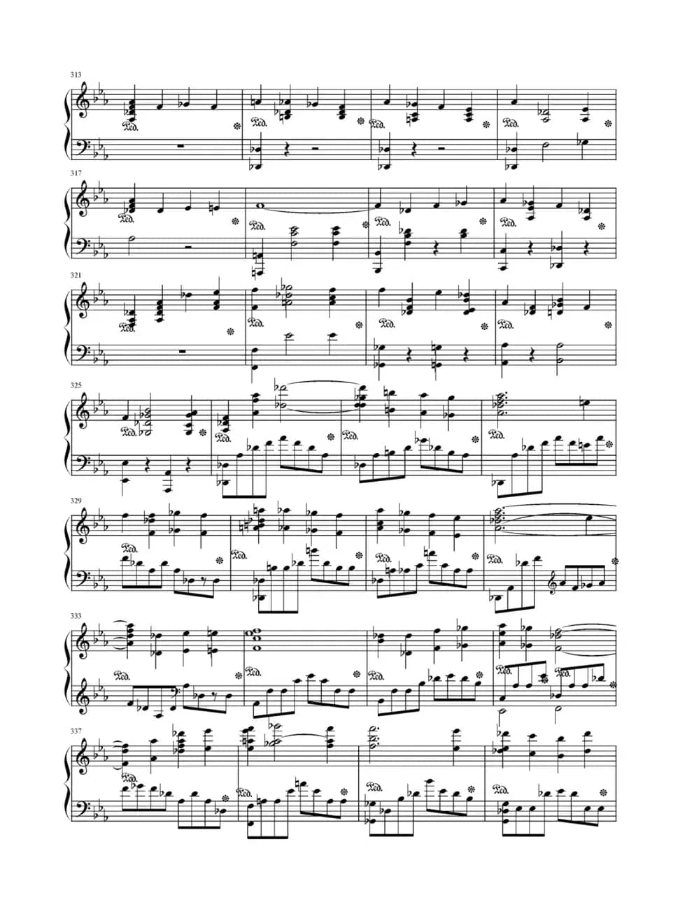 c小调第二钢琴协奏曲第三乐章独奏版