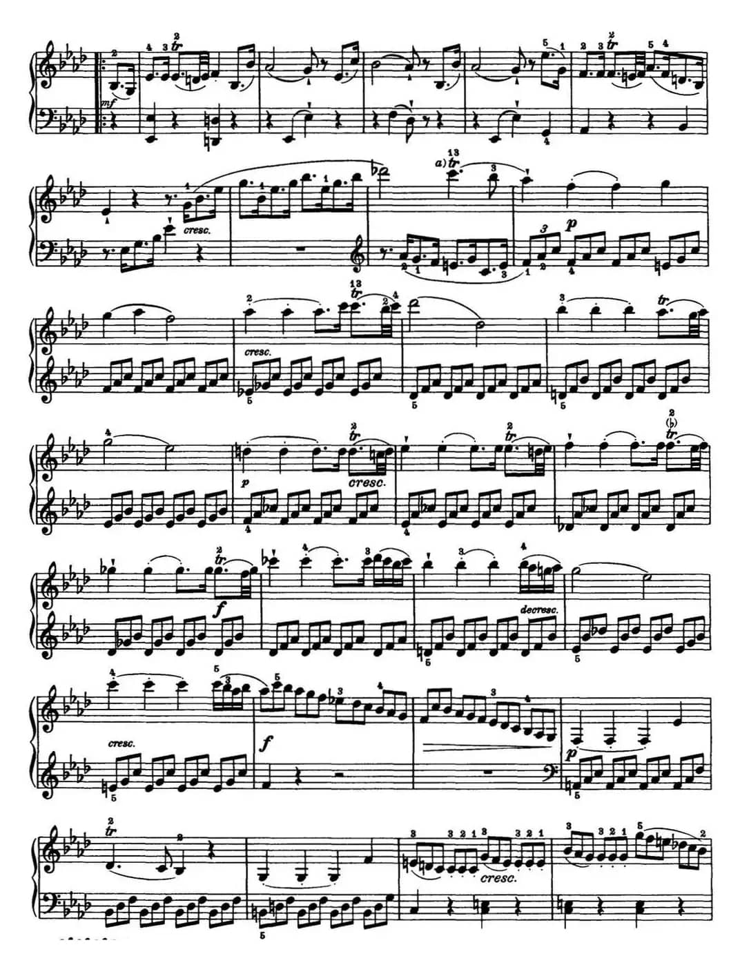 海顿 钢琴奏鸣曲 Hob XVI 43 in A-flat major