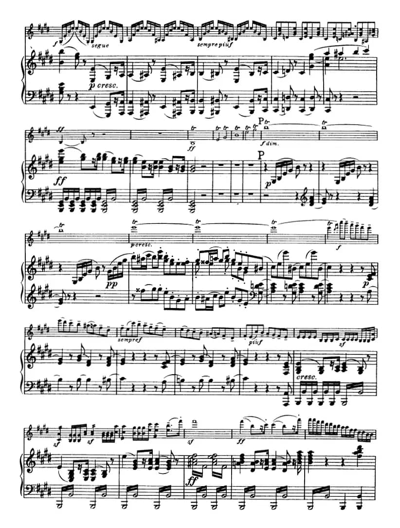 E小调协奏曲（Op.64）（小提琴+钢琴）