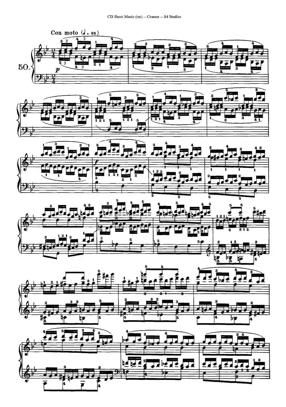 Cramer - 84 exercices（46—50）（克拉莫84首钢琴练习曲）