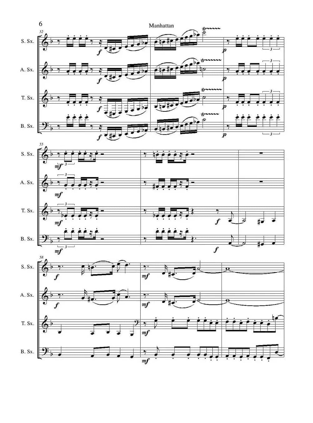 Manhattan score（四重奏）