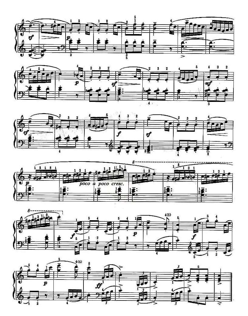 急板（C大调小奏鸣曲第二乐章）