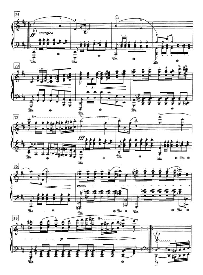 钢琴教程第八级 中外乐曲（A大调波兰舞曲 Op.40 No.1）