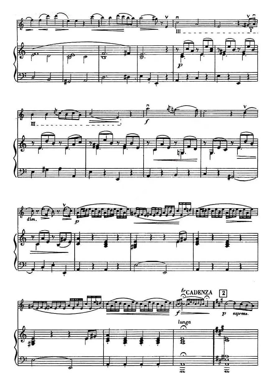 第二十二协奏曲（a小调、小提琴+钢琴伴奏）