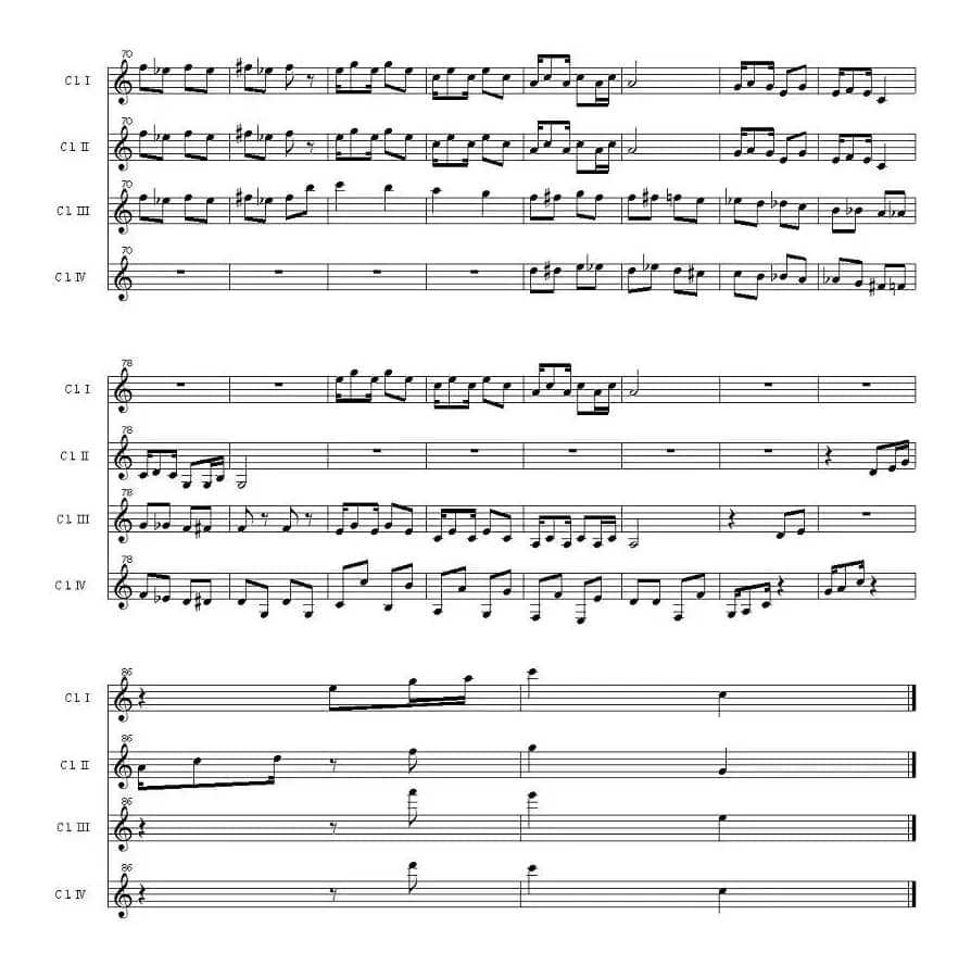 小黑人（黑管四重奏）